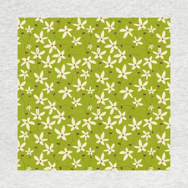 Green Floral Pattern by FloralPatterns